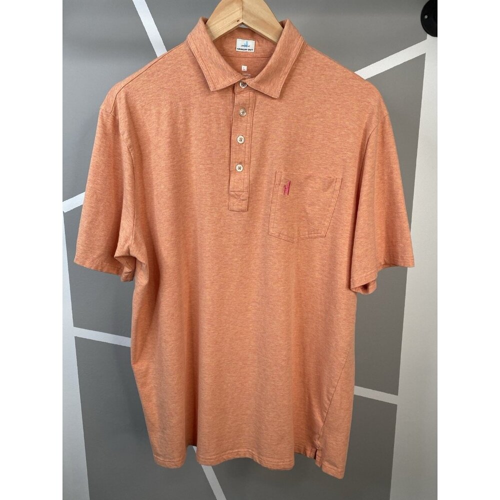 Johnnie O Original Heathered Polo Men’s L Clementine Stretch Hangin Out Golf